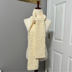 Cozy Cream Knit Scarf